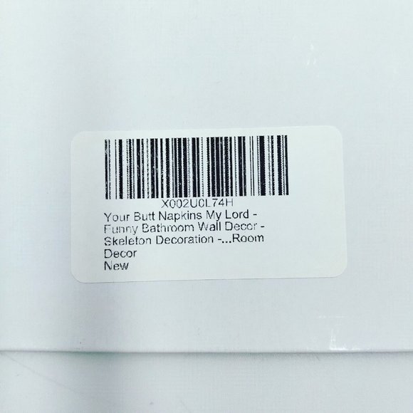 Funny Bathroom Wall Art Decor Skeleton Your Butt Napkins My Lord Unframed - Picture 7 of 7